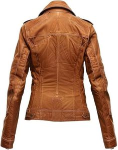 Última llegada de moda de tamaño adulto chaqueta de cuero de las mujeres Nuevo diseño de las mujeres cálidas de invierno con cremallera chaquetas de cuero casuales OEM - Product Image 4