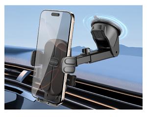 Techancy User Friendly Adjustable Height Portable Strong Adhesion ABS Plastic Car Dashboard Mobile <b>Phone</b> <b>Holder</b> Magnetic - Product Image 3