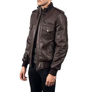 Veste en cuir pour homme, veste en cuir de qualité personnalisée pour homme, style ajusté, avec vêtements chauds 100% originaux, veste en cuir - Product Image 3