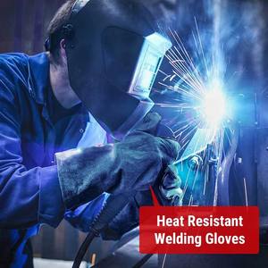 Wear Resistant <b>Gloves</b> Welding <b>Gloves</b> Cowhide Welder Labor protection <b>Gloves</b> Goatskin - Product Image 4