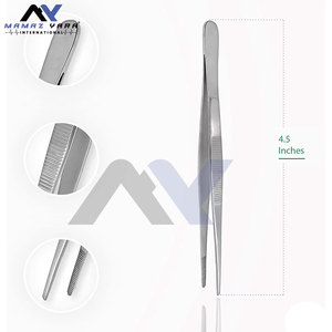 Pince à épiler multifonctionnelle en acier inoxydable de 18 pouces avec pointe dentelée, outil de pansement professionnel pour le pouce, instrument médical - Product Image 6