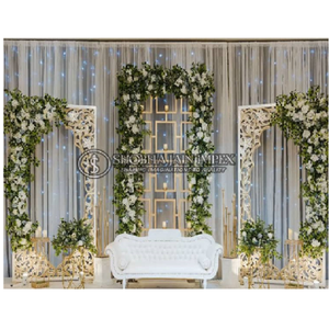 Décorations élégantes d'intérieur de mariage de bougeoir de cadre en métal élégant - Product Image 1