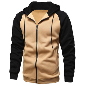 Sweat à capuche de style décontracté pour hommes à la mode américaine dernière conception de fermeture éclair complète avec motif imprimé à manches longues matériau polaire de haute qualité - Product Image 1