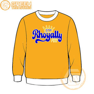 Sigma เสื้อสเวตเชิ้ตผ้าฟลีซผ้าฝ้ายคอตตอนลายแกมม่า Rho ปักแบบสวมหัวเสื้อแจ็คเก็ตสตรีสไตล์กรีกตามสั่ง - Product Image 1