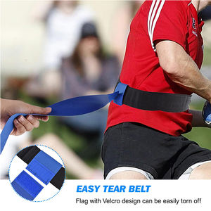 Drapeaux d'équipe de football promotionnels, drapeaux de football personnalisés ajustables en couleur pleine, et ceintures pour adultes et jeunes, équipement d'entraînement - Product Image 4