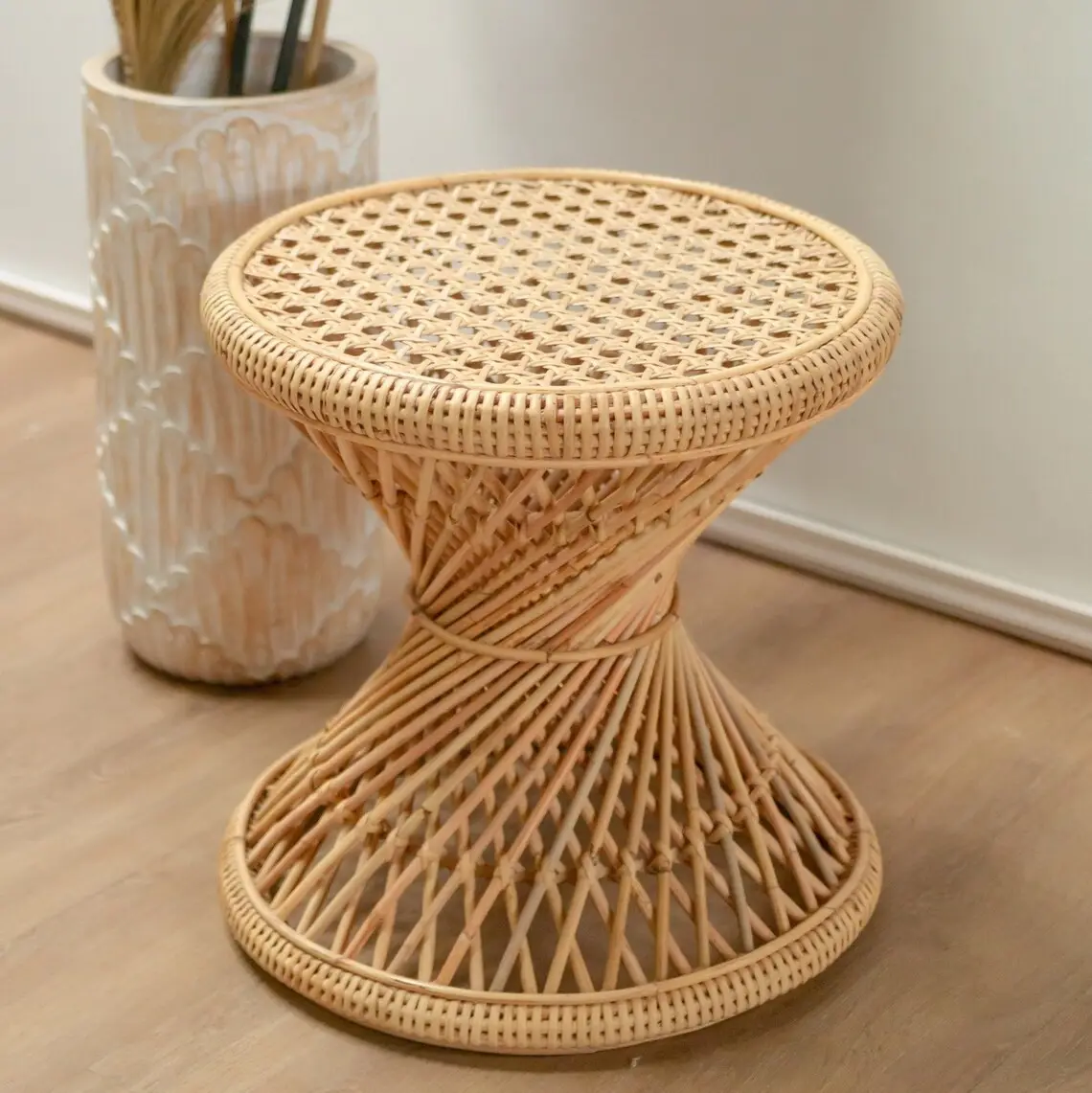 Venda quente Rattan Mesa De Café De Vime Mobiliário Interior Mesa de design de interiores Home Living home furniture handmade do Vietnã