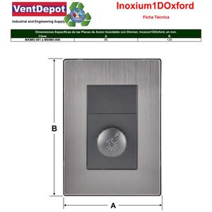 Placca Dimmer, MXIMD-005, 5 Pezzi, Dimmer, 127VAC, 60Hz, Argento/Oxford, Acciaio Inossidabile/PC. - Product Image 4