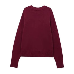 Suéter de lana 100% de cuello alto para hombre, suéter de punto suelto de talla grande para otoño e invierno, Jersey transpirable para mantener el calor para hombre - Product Image 4