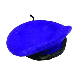 फ़ैक्टरी कस्टम लोगो बेरेट डिजाइन आपकी अपनी बेरेट टोपी कस्टम लोगो और रंग इन्फैंट्री ऑफिसर बेरेट कैप