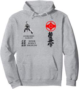 Kyokushin คาราเต้เตะโคกับสัญลักษณ์ kanku บนเสื้อฮู้ดของผู้ชาย - Product Image 5