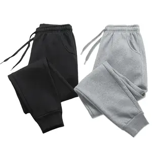 Pantalones informales para hombre, pantalones de chándal de lana para otoño e invierno, pantalones deportivos para correr para hombre, pantalones largos de entrenamiento de Color sólido a la moda - Product Image 2