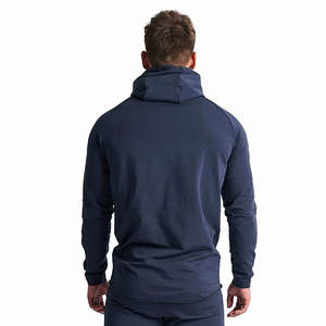 2025 nueva venta al por mayor logotipo personalizado pulóver media cremallera chaqueta polar Unisex Casual sudaderas con capucha con técnicas teñidas lisas para el invierno - Product Image 3