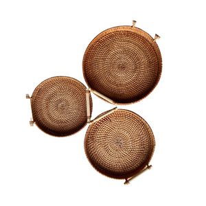 Plateau de service en rotin Vintage fabriqué à la main taille personnalisable plateau à thé pour la maison du Vietnam prix organisateur de plateau décoratif - Product Image 6