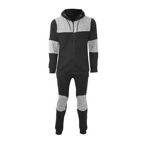 Conjunto Deportivo de Mujer con Capucha, Manga Larga, Diseño de Parches, Bolsillos Delanteros, Ecológico, Transpirable, de Poliéster/Algodón, Informal para Invierno - Product Image 1