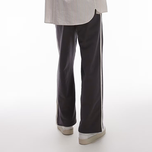 Pantalones de hombre de algodón 100% de alta calidad con logotipo impreso personalizado, pantalones de chándal holgados lavados personalizados con Jogger lateral para hombre - Product Image 2