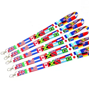 The Manufacturer Wholesales The Lanyards Of National Flag Logo Exhibition And Sports Meeting