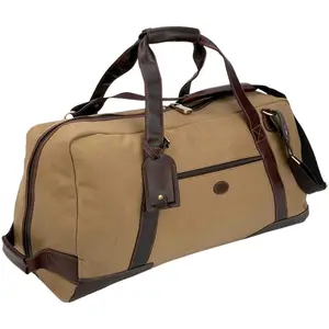 canvas leather duffle Extra Large Capacity Foldable Lightweight made in india weekender bags for women multi function casual
