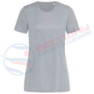 เสื้อยืดผ้าฝ้ายระบายอากาศสีพื้นพิมพ์ลายสำหรับผู้หญิงเสื้อยืดลำลองคอกลมน้ำหนักเบาสำหรับฤดูร้อน - Product Image 5