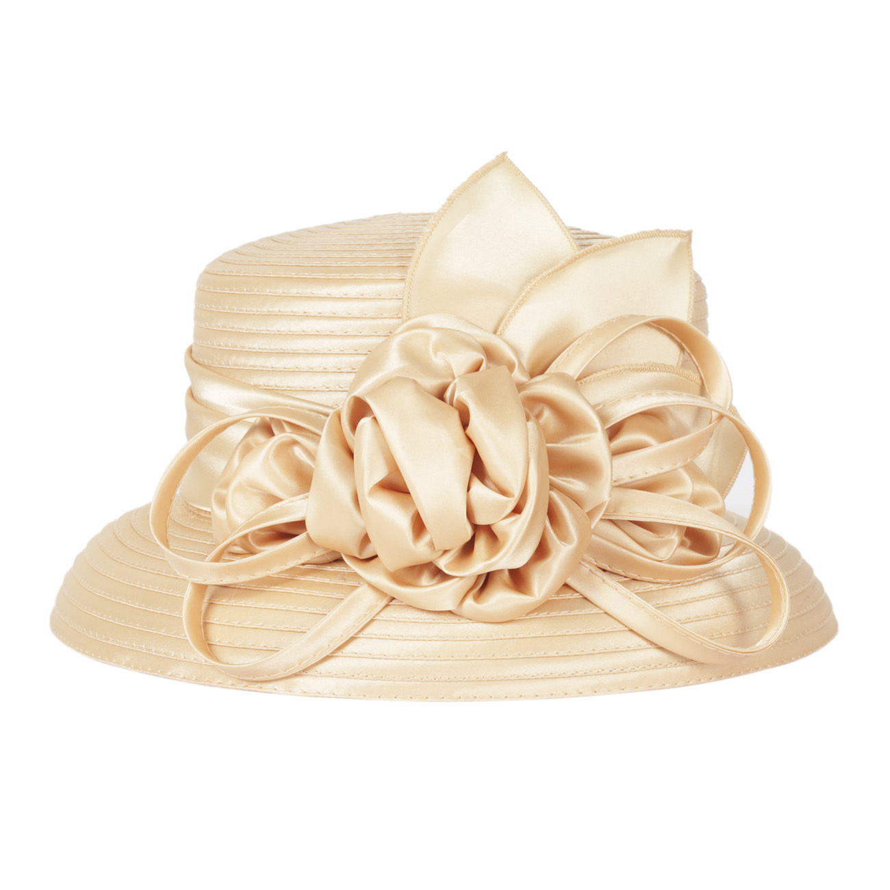 Organza Fascinator Tea-Party Derby-Hats Apricot Tea Party Fascinator Hat: Womens Derby Hat Multi Color  main image 2
