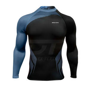 Venta al por mayor de logotipo personalizado de fábrica de impresión Rash Guard mejor diseño de los hombres de manga larga Rash Guard - Product Image 1