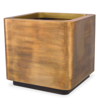Jardinière design faite à la main en métal et fer à motif carré, jardinière décorative classique et élégante, vente en gros à chaud