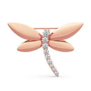 Broche de Libélula de Jardín en Plata de Ley Jeulia con Circonita de Corte Redondo, Regalo Perfecto - Product Image 1