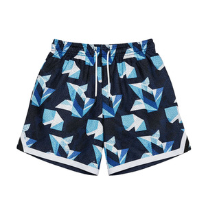 Custom Transfer Printing 100% Polyester <b>Men's</b> Quick Dry Lightweight <b>3</b>/<b>4</b> Retro Casual Basketball <b>Shorts</b> Breathable Mesh Street - Product Image 5
