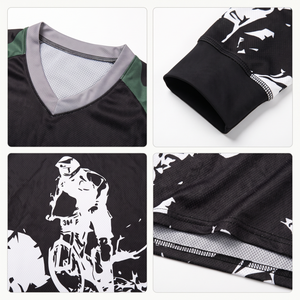 Maillot de motocross à manches longues sublimé personnalisé - T-shirt respirant pour la descente en VTT, BMX, course pour hommes - Product Image 4