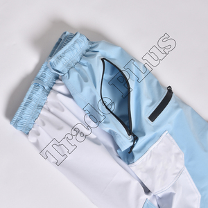 Men's Casual Solid Color Zipper Closure Ski Pant Hip Hop Baggy High Street Trend with Elastic Waist Windproof Ski Pants - Product Image 3