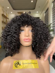 Precio al por mayor peluca rizada proveedor vietnamita de cabello humano color natural - Product Image 4