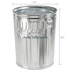 Cubo de basura galvanizado de alta calidad y alta exigencia con tapa, dormitorio, Hotel y restaurante, herramientas y accesorios de limpieza para jardín - Product Image 5