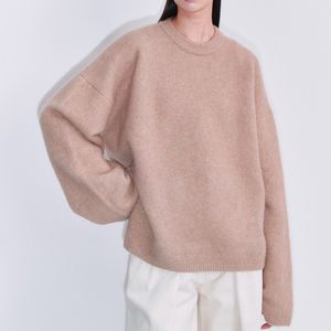 Fleece <b>Women</b> Sweater <b>Cardigan</b> 100%pure Cashmere Winter Breathable <b>Women</b> Vintage Warm Turn Down Collar Zipper <b>Thick</b> Knit Sweater - Product Image 4