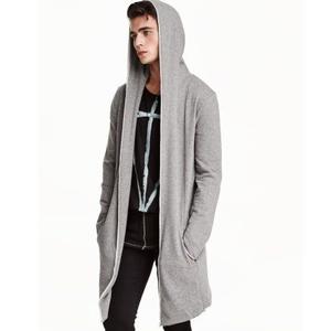 Señoras al aire libre Ropa de invierno Ropa de mujer Sudadera con capucha Cárdigan de lana de punto Distress Tall French Terry Drop Shoulder Sudaderas con capucha personalizadas - Product Image 2