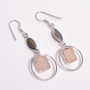 ต่างหูห้อย925เงินสเตอร์ลิงสุดคลาสสิกพร้อมอัญมณีผสมเครื่องประดับที่ดี - Product Image 2