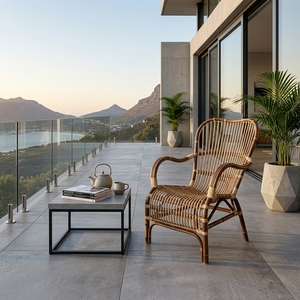 Natural Rattan <b>Cane</b> High Back Lounge Chair Bentwood Armchair Outdoor Garden Accent Chair Setup Decor Pure Art Room Design - Product Image 4