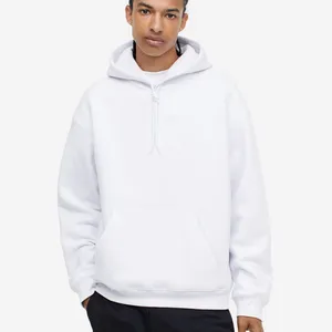 Estilo de rua Casual plus size algodão 360 G peso zip moletom masculino de duas vias zíper Hoodie 2 compradores