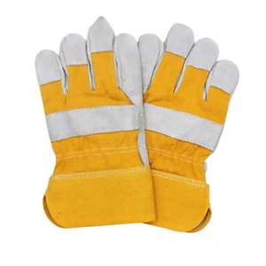Guantes de Trabajo de Cuero de Alta Visibilidad, Suaves y Cómodos, Guantes de Trabajo Canadienses, Protección Flexible para las Manos de Uso General - Product Image 1