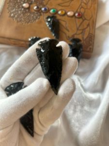 Vente en gros de pointes de flèches en obsidienne noire naturelle, pierre de cristal de guérison pour la décoration, le nettoyage de l'énergie et l'utilisation spirituelle - Product Image 3