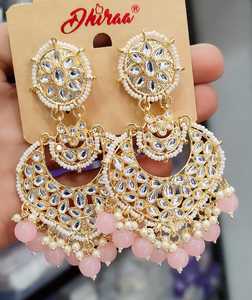 Hermosos pendientes de alta calidad para mujer, perfectos para bodas, ocasiones festivas, par con Ropa Étnica y ropa occidental Indo - Product Image 5