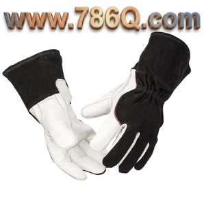 Design Custom Hand Protection Goatskin Leather Welding with Thread Stitch Tactical Gloves - Product Image 1