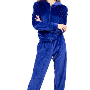 Survêtement en velours pour femmes, respirant et à séchage rapide, teint en plaine, entièrement personnalisé, survêtement en velours pour femmes du meilleur fournisseur - Product Image 1