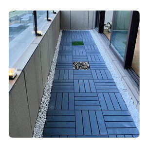Dalles de terrasse en PP modernes, imperméables, résistantes à l'usure, antidérapantes, à emboîtement, avec surface antidérapante à effet bois - Product Image 5