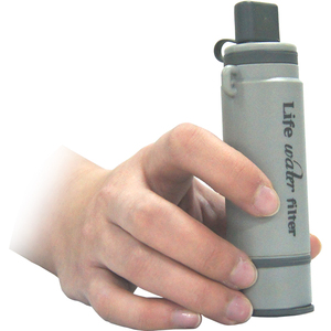 Filtre à eau personnel portable Life Survival avec bouteille d'eau pliable pour la préparation aux situations d'urgence Randonnée Camping - Product Image 1