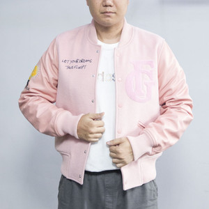 Chaqueta de Cuero Bomber Personalizable de Alta Calidad para Hombre, con Bordado de Letras, Cuello Alto, Resistente al Viento, Transpirable, Servicio OEM - Product Image 1