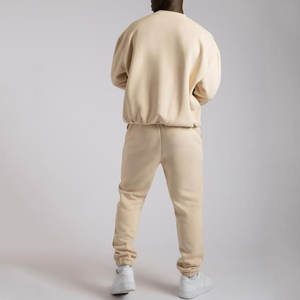 เสื้อวอร์มผ้าฝ้าย2ชิ้นแนวสตรีทแวร์เสื้อมีฮู้ดและกางเกงขายาวออกแบบโลโก้ได้ตามต้องการ - Product Image 4