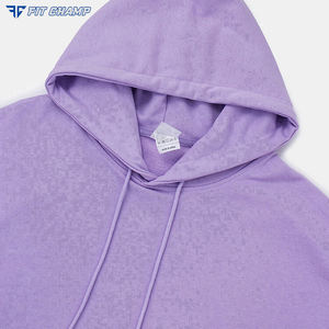 OMA Ropa de gran tamaño con capucha de los hombres abrigos de invierno al por mayor de encargo del logotipo de la cremallera del Vintage de diseño 3D francés Terry impresión digital - Product Image 3