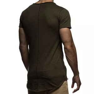 Streetwear personnalisé surdimensionné T-shirt unisexe uni avec logo personnalisé en coton à col rond pour hommes - Product Image 3