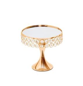 Gran oferta, decoración de fiesta de cumpleaños, soporte de postre de 3 piezas, soporte de exhibición de pastel, soportes de pastel de Metal de cristal dorado para pasteles de boda - Product Image 1