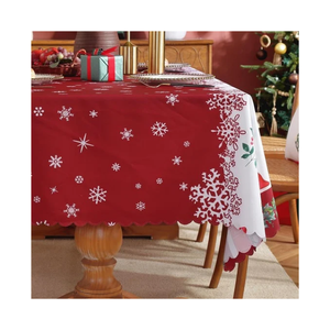 Rapid Drying Modern White <b>Square</b> <b>Tablecloth</b> Embroidered Striped Waterproof Oilproof 100% Cotton Washable Home Dining Cover - Product Image 1