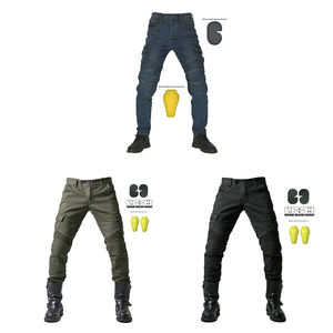 Jeans de moto confortables et protecteurs en Kevlar avec protections amovibles CE pour les genoux et les hanches, pantalon de moto blindé - Product Image 2